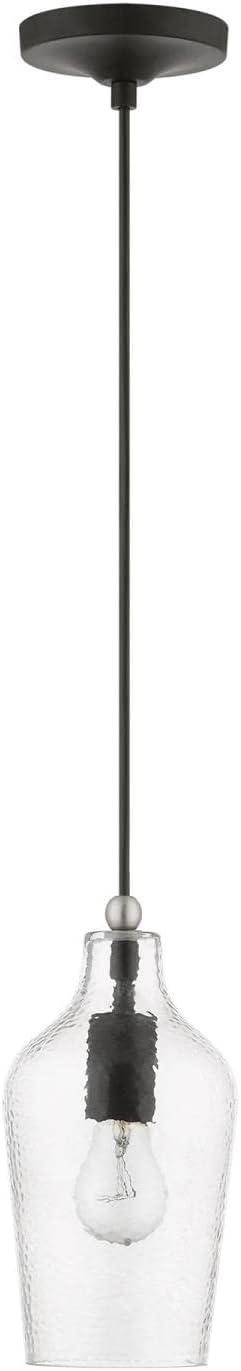 Livex Lighting Avery 1 - Light Pendant in  Black/Brushed Nickel