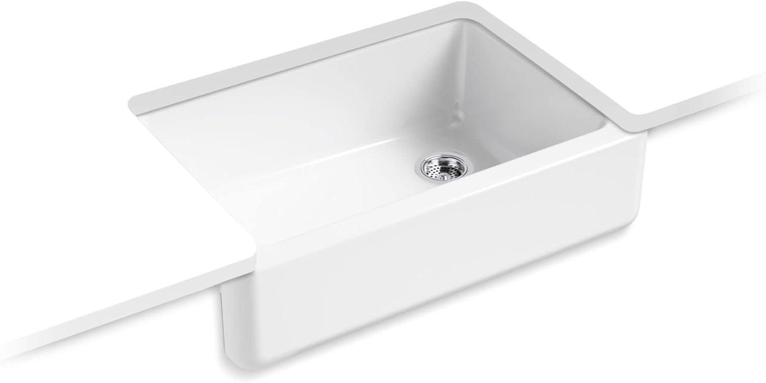 Whitehaven® 33" x 22" Self-Trimming Under-Mount Single-Bowl Kitchen Sink with Tall Apron