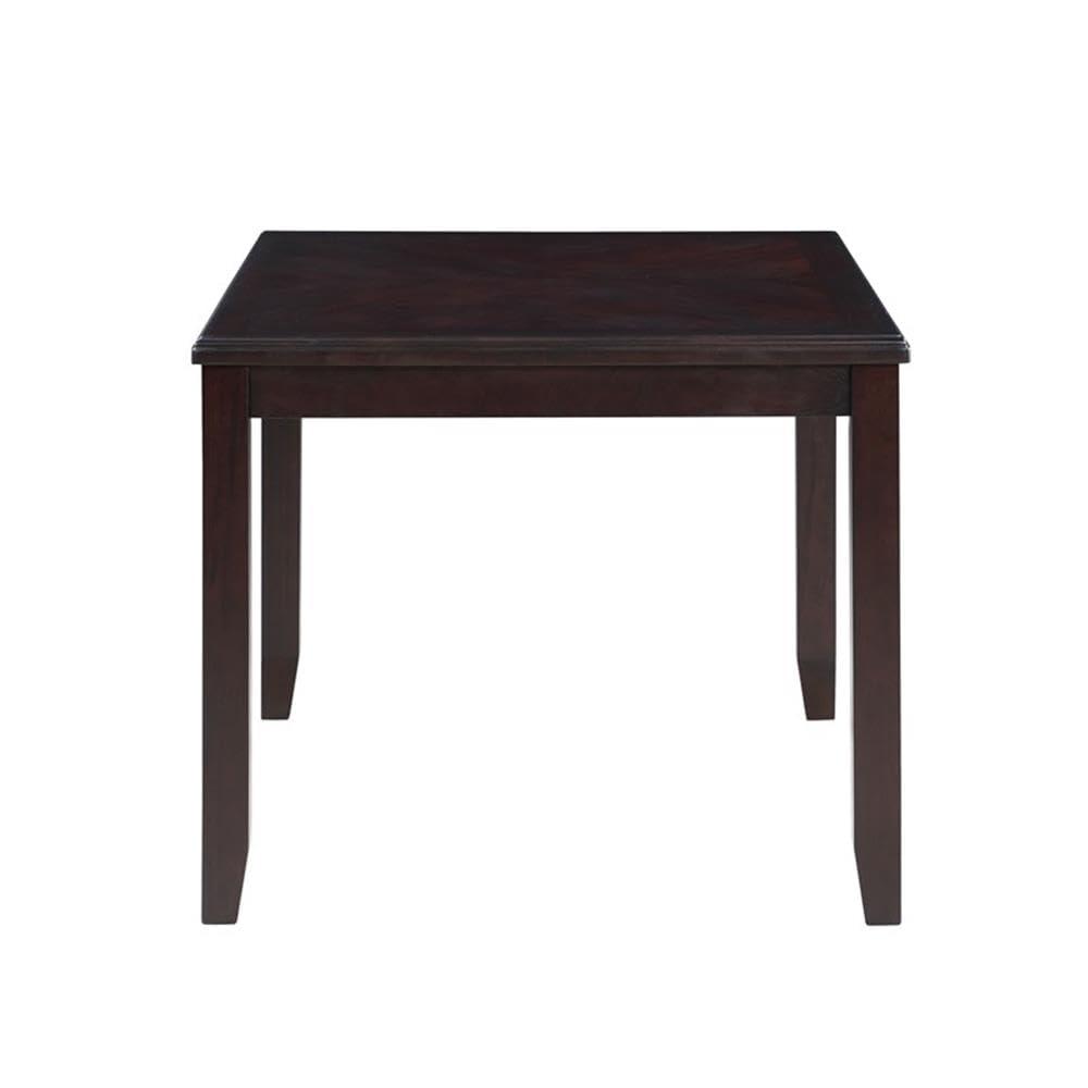 New Classic Furniture Gia Dining Collection with 48" Dining Table, 4 Cushioned Chairs, Veneer Tabletop and Solid Rubberwood Construction, Ebony