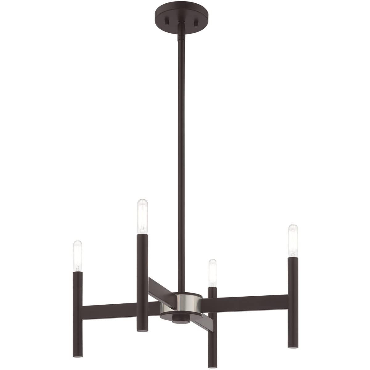 Livex Lighting Copenhagen 4 - Light Chandelier in Bronze