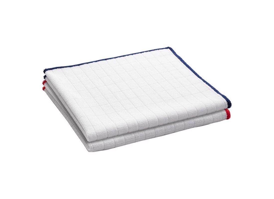 Red and Blue Microfiber Kitchen Cleaning Cloth Set, 2 Pack
