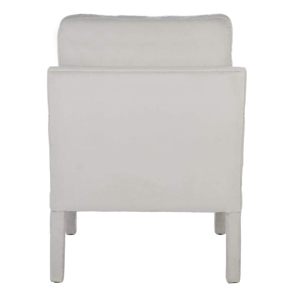 Genoa Upholstered Arm Chair - Black Velvet - Safavieh.