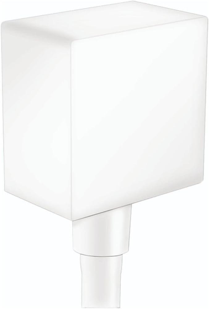 Matte White Square Wall Outlet with Backflow Prevention