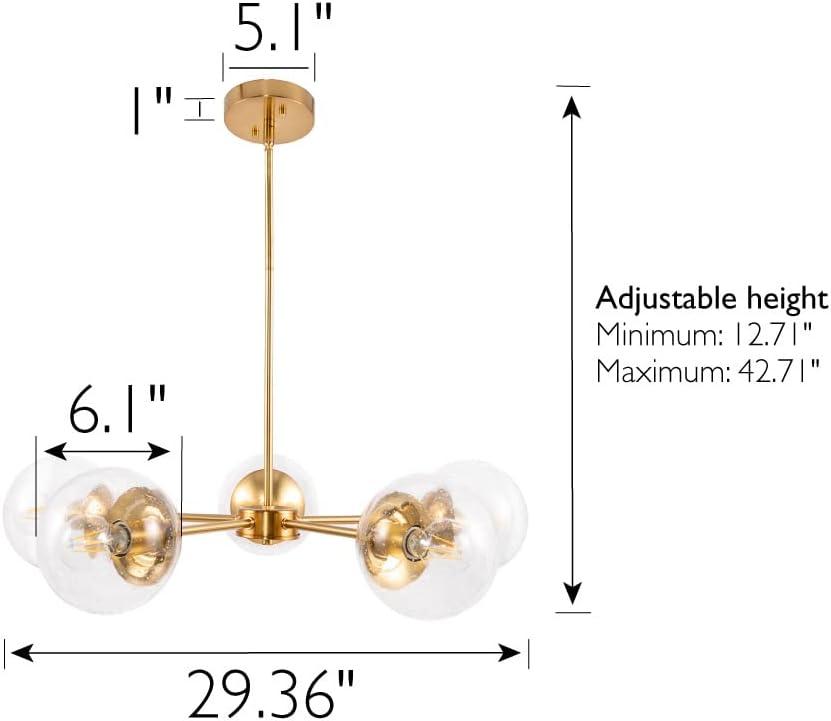 Design House Gracelyn 5-Light Indoor Chandelier in Satin Gold
