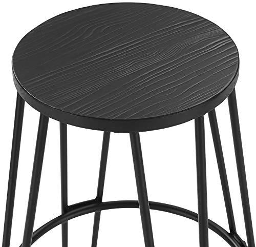 Crosley Furniture Ava Hairpin 24" Counter Stool, Set of 2, Black