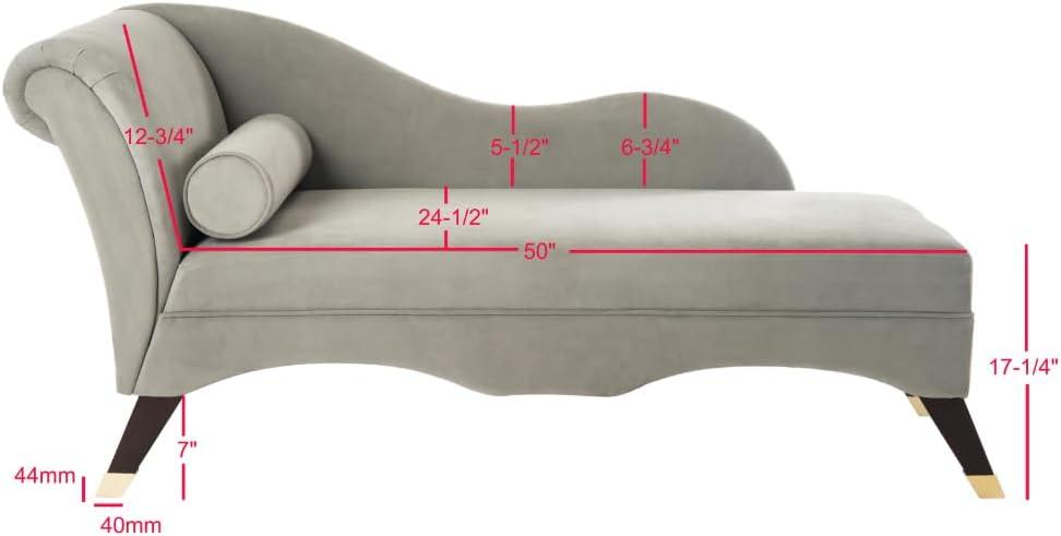 Caiden Chaise - FOX6284 - Tan/Black - Safavieh