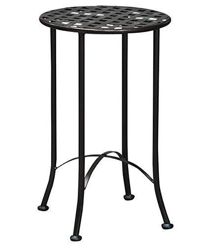 Mandalay Iron Round Table, Antique Black