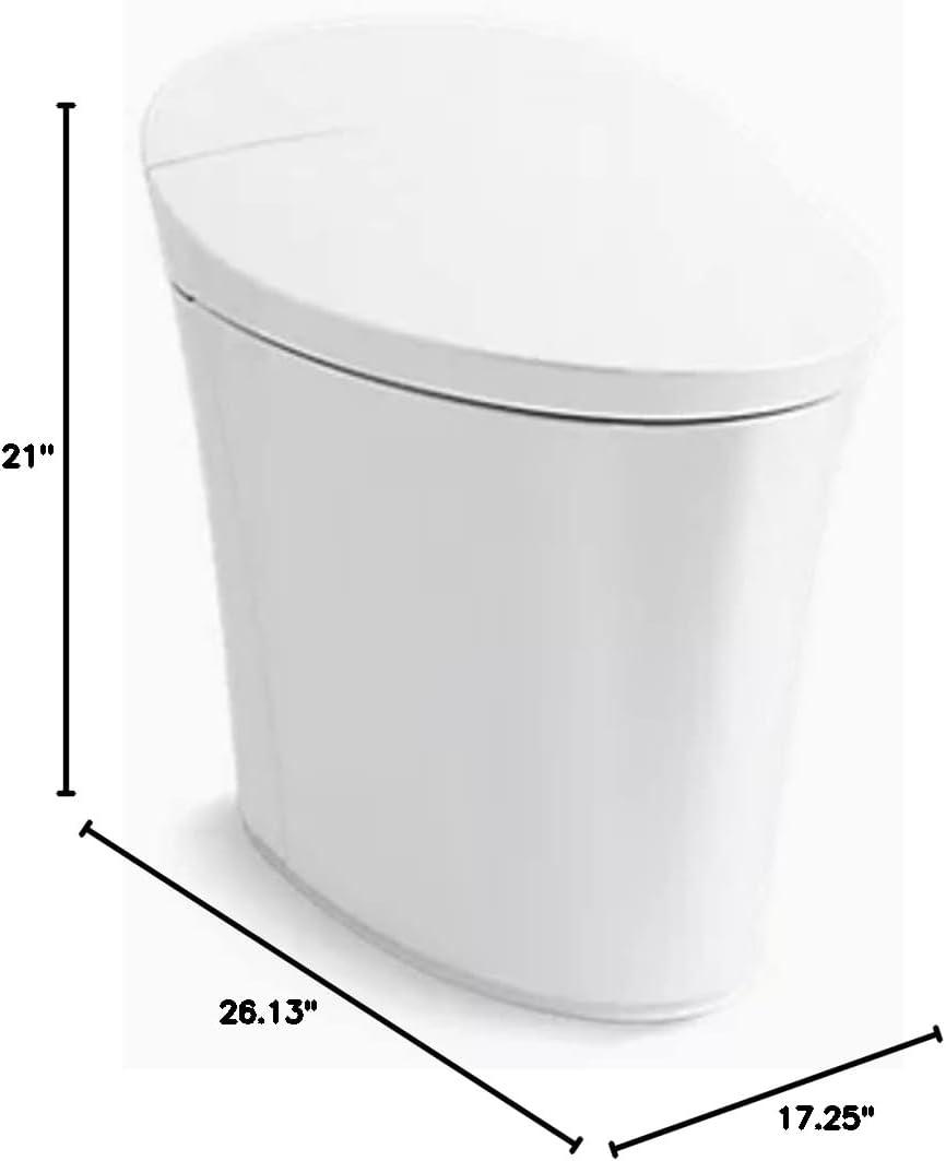 Veil Comfort Height Intelligent Skirted One-Piece Elongated Dual-Flush Toilet