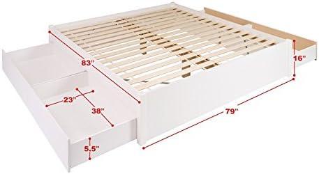 Select 4 - Post Platform Bed with 4 Drawers - Prepac