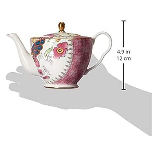 Butterfly Bloom Floral Bone China Teapot with Gold Accents