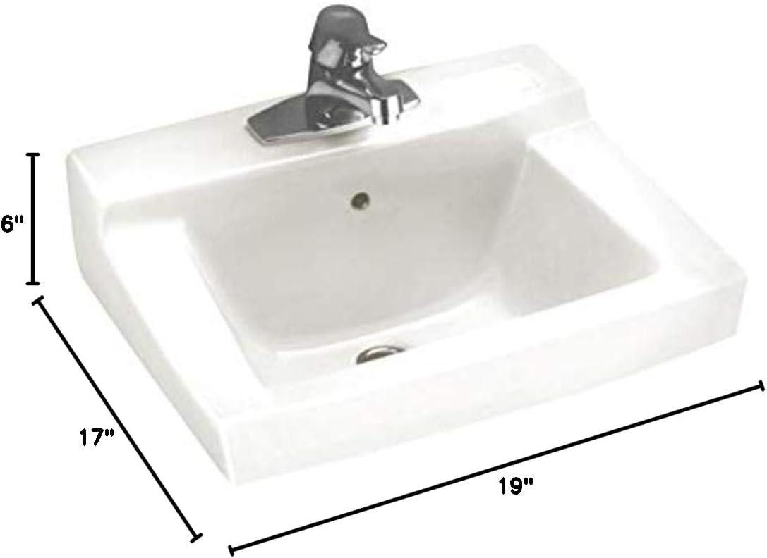 American Standard Declyn 17'' White Ceramic Rectangular Bathroom Sink with Overflow