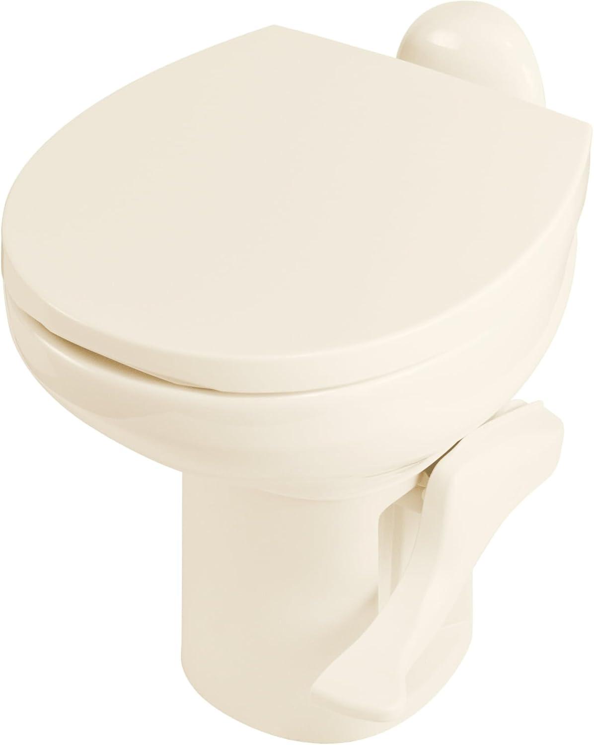 Bone High Profile Round RV Toilet with Pedal Flush Control