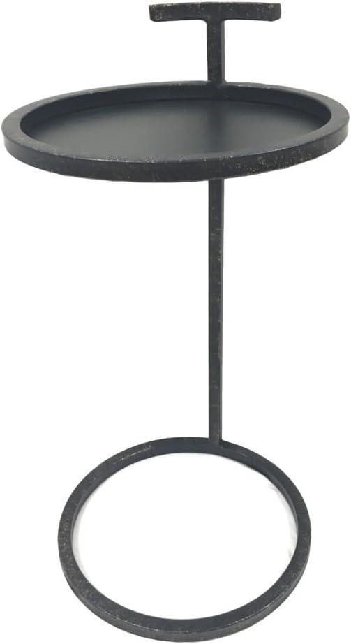 Katrine Camden Side Table Black Gold - Jamesdar: Round Martini & End Table, Space-Saving Design