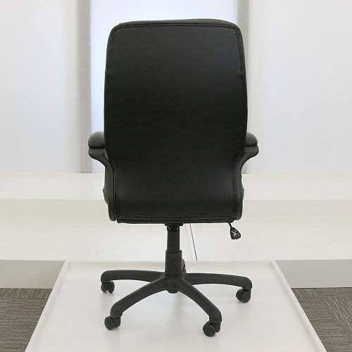 Office Star Products Executive High Back Black Bonded Leather Chair with Locking Tilt Control and Match Stitching