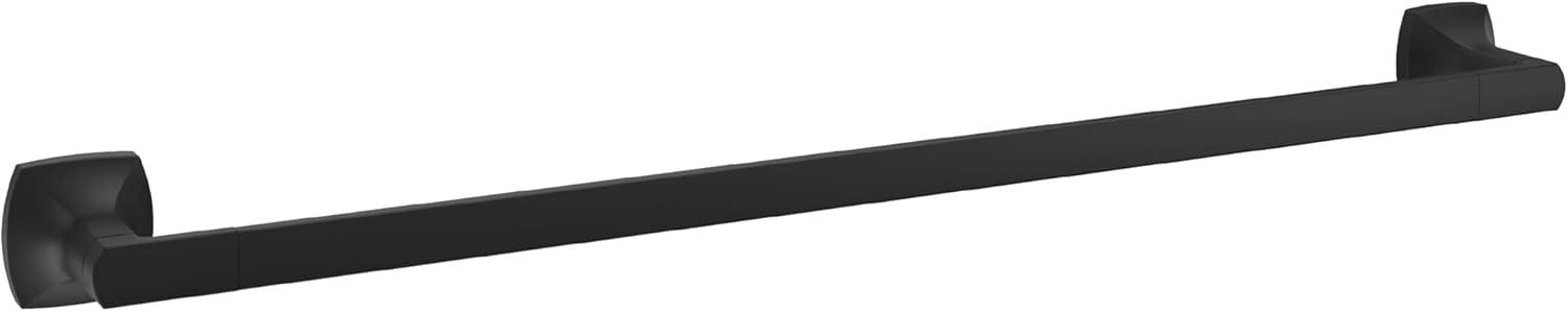 Vaneri 24-Inch Matte Black Wall Mounted Towel Bar