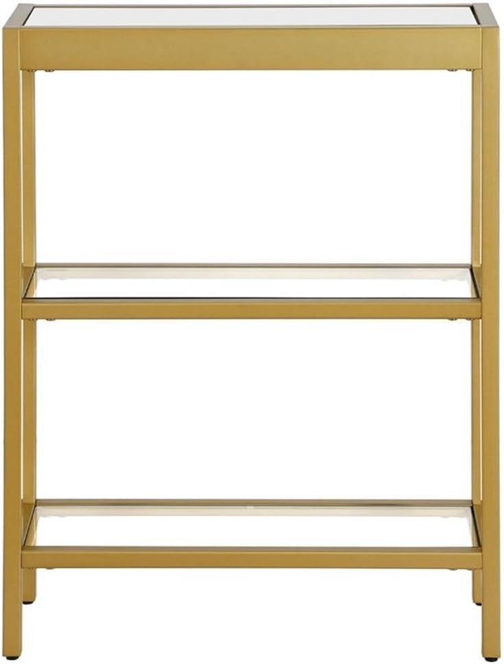 22 in. Brass Finish Console Table - Henn&Hart