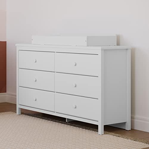 Alpine White 6-Drawer Nursery Dresser with Spacious Storage