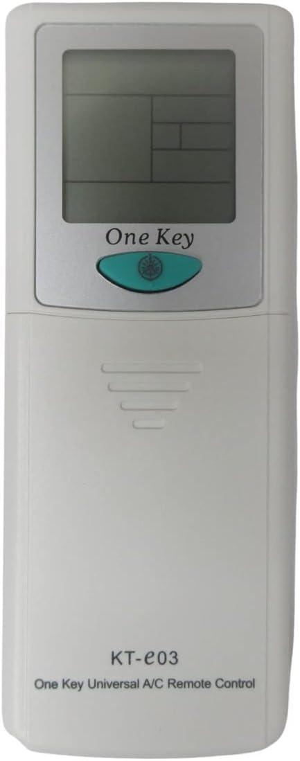 KT-E03 White Universal Mini Split AC Remote with LCD Display