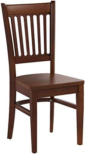 East West Furniture, Vancouver Wood Seat Dining Chairs in Espresso Finish, Set of 2