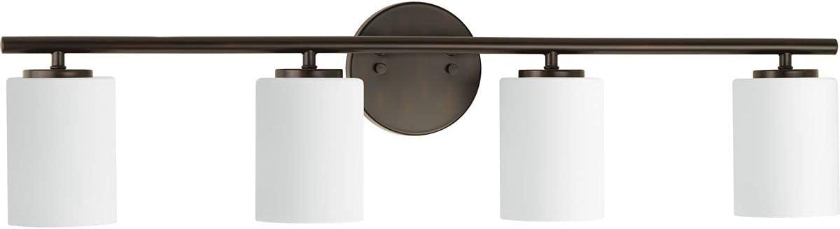 Progress Lighting Replay 4-Light Bath Vanity, Antique Bronze, Shade Included