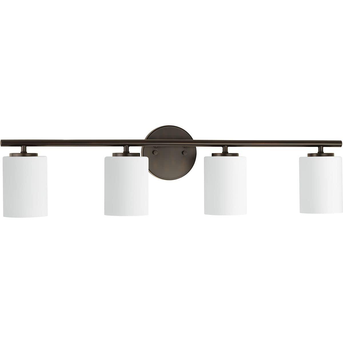 Progress Lighting Replay 4-Light Bath Vanity, Antique Bronze, Shade Included