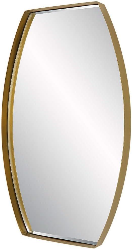 Portal Brass Plated Steel Wall Mirror, 32" x 20"