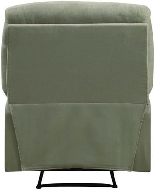 ACME Arcadia Smooth Microfiber Recliner Chair with External Handle, Sage Green