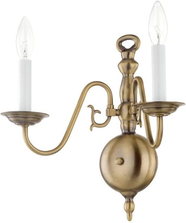 Livex Lighting Williamsburgh 2 - Light Wall Light in  Polished Brass