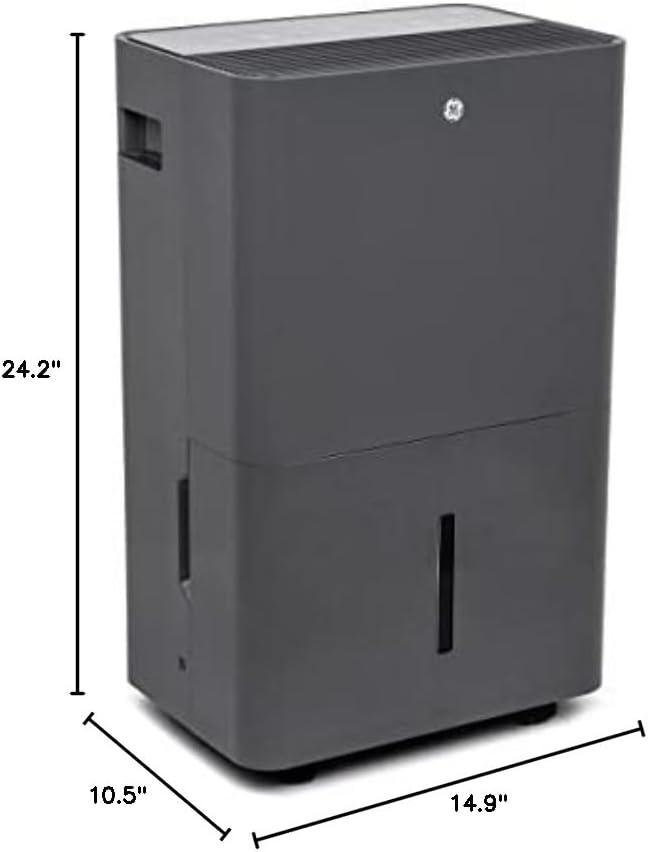 Gray Energy Star Portable Dehumidifier with Built-in Pump