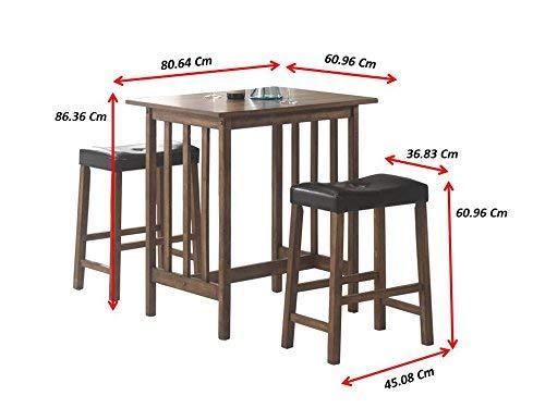 Coaster Company 3-Piece Table Set, Nut Brown