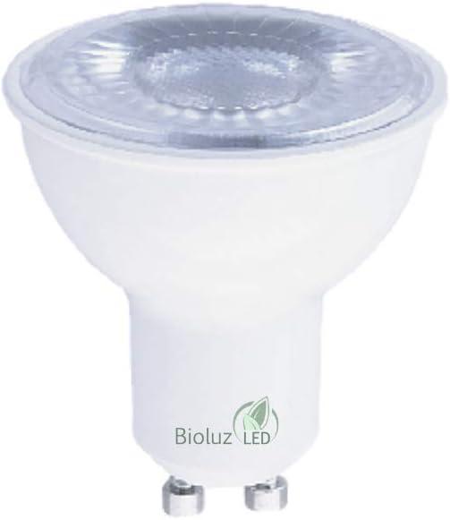 Bioluz LED 6 Pack GU10 LED Bulbs Dimmable 3000K Indoor Outdoor 50 Watt Halogen Bulb Replacement 500 Lumen UL Listed