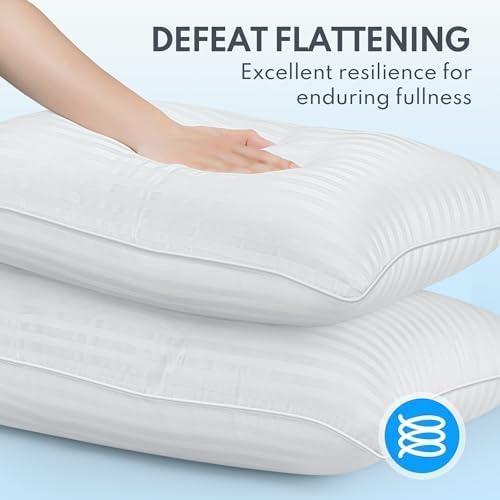 Fapo Bed Pillows for Sleeping King Size with Cotton Cooling Cover, Pillows for Bed, 2-Pack