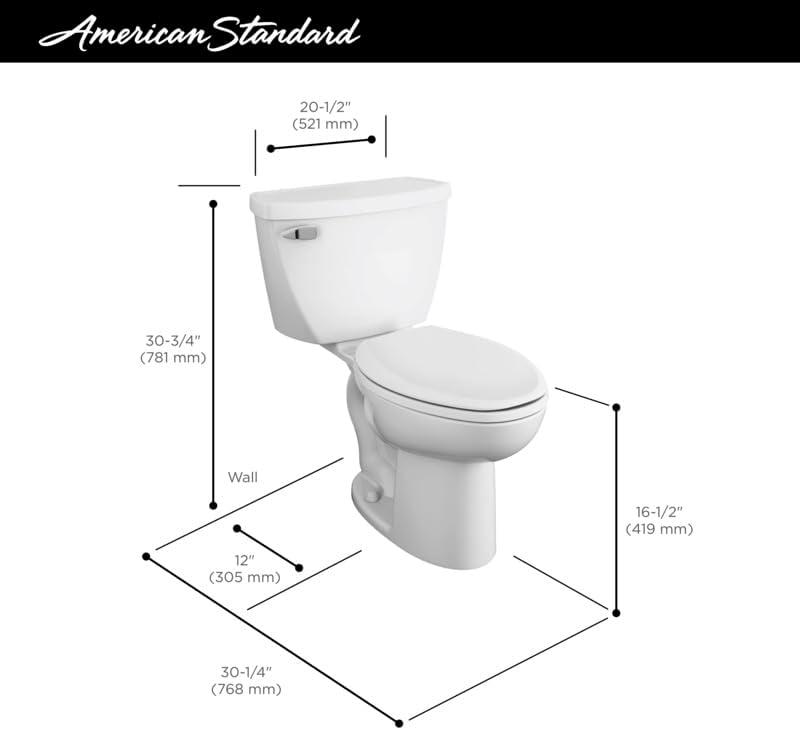 American Standard Cadet 1.6 Gallons GPF Elongated Comfort Height Floor Mounted Kit (Seat Not Included)