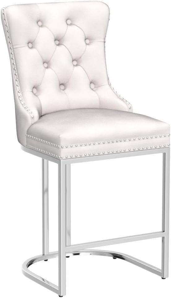 Jermon Upholstered Counter Stool with Metal Frame