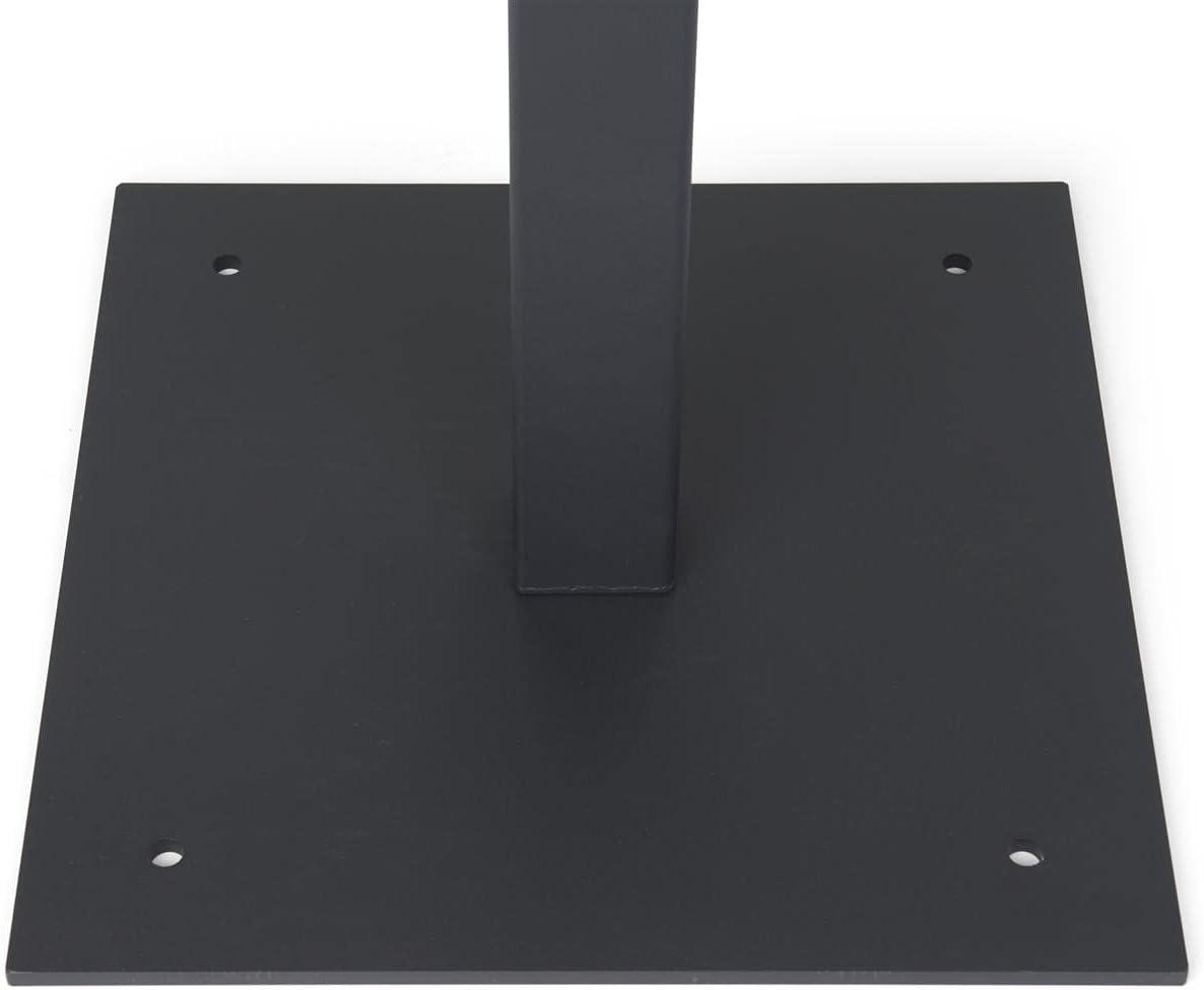 Displays2go 16 w x 52 h Outdoor Pedestal Drop Box w/ Permanent Mounting and Steel Build - Black (FDHDBBP1)