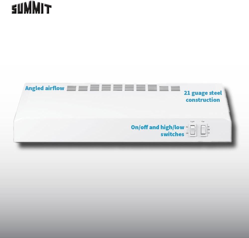 Summit Appliance Steel 200 CFM Convertible Under Cabinet Range Hood