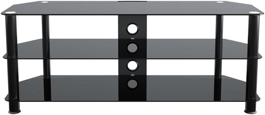 AVF Transitional Steel and Glass TV Stand for 39" to 60" TVs in Black