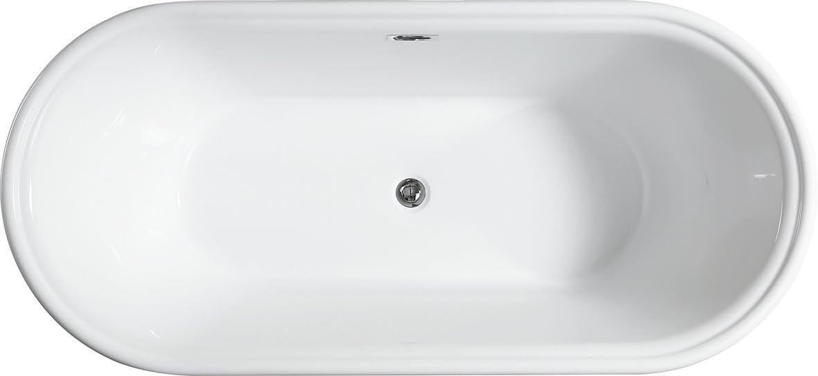 Athena 67" x 31" Freestanding Soaking Acrylic Bathtub