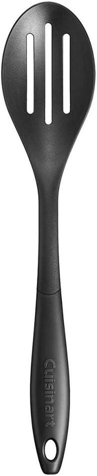 Black Nylon Slotted Spoon with Ergonomic Handle