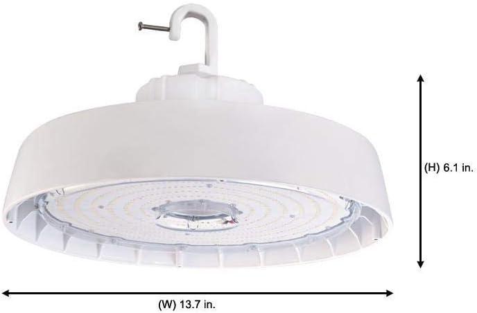 14'' White Aluminum LED High Bay Light with Dimmable Feature