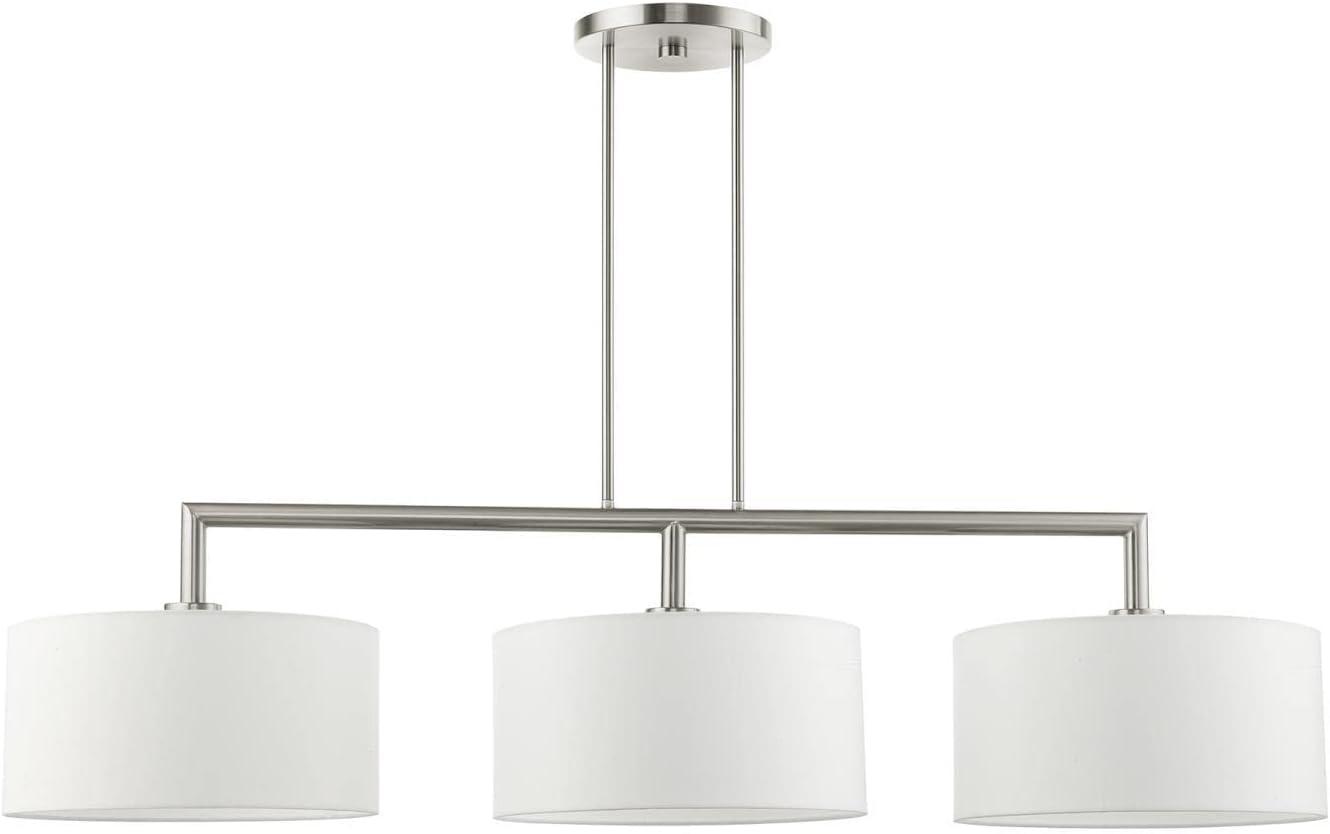 Livex Lighting Meridian 3 - Light Chandelier in  Brushed Nickel