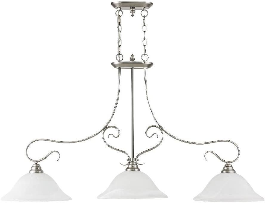 Livex Lighting Coronado 3 - Light Island Pendant Light in  Brushed Nickel