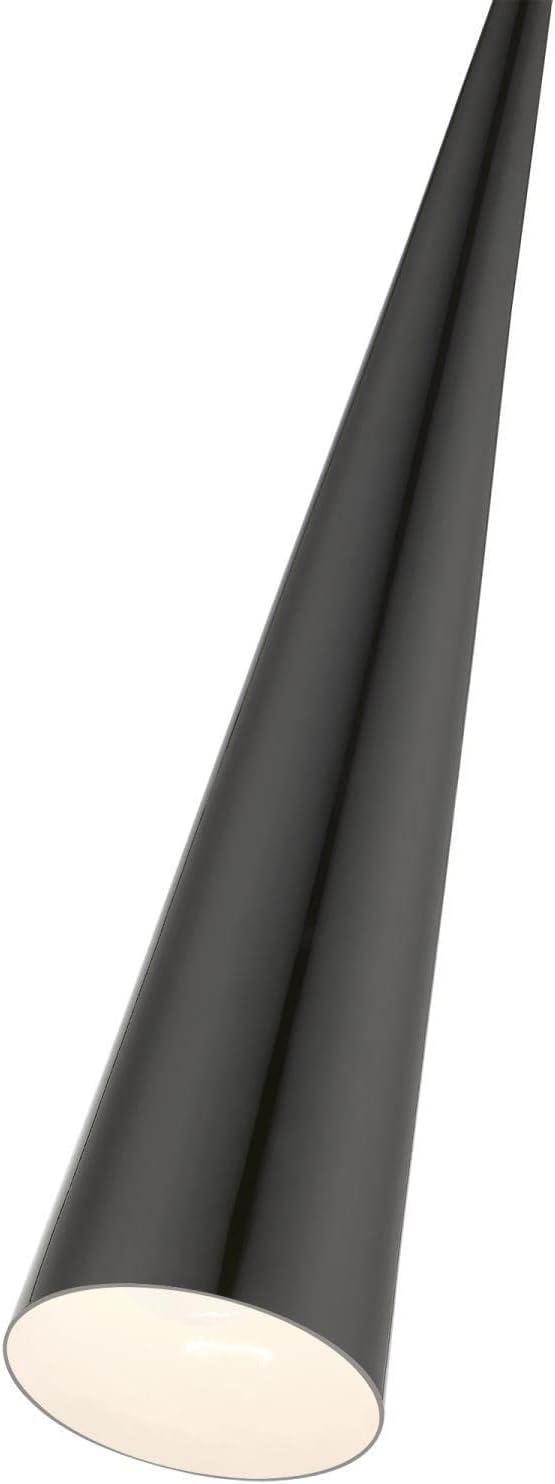 Livex Lighting Andes 1 - Light Pendant in  Shiny Black/Polished Chrome