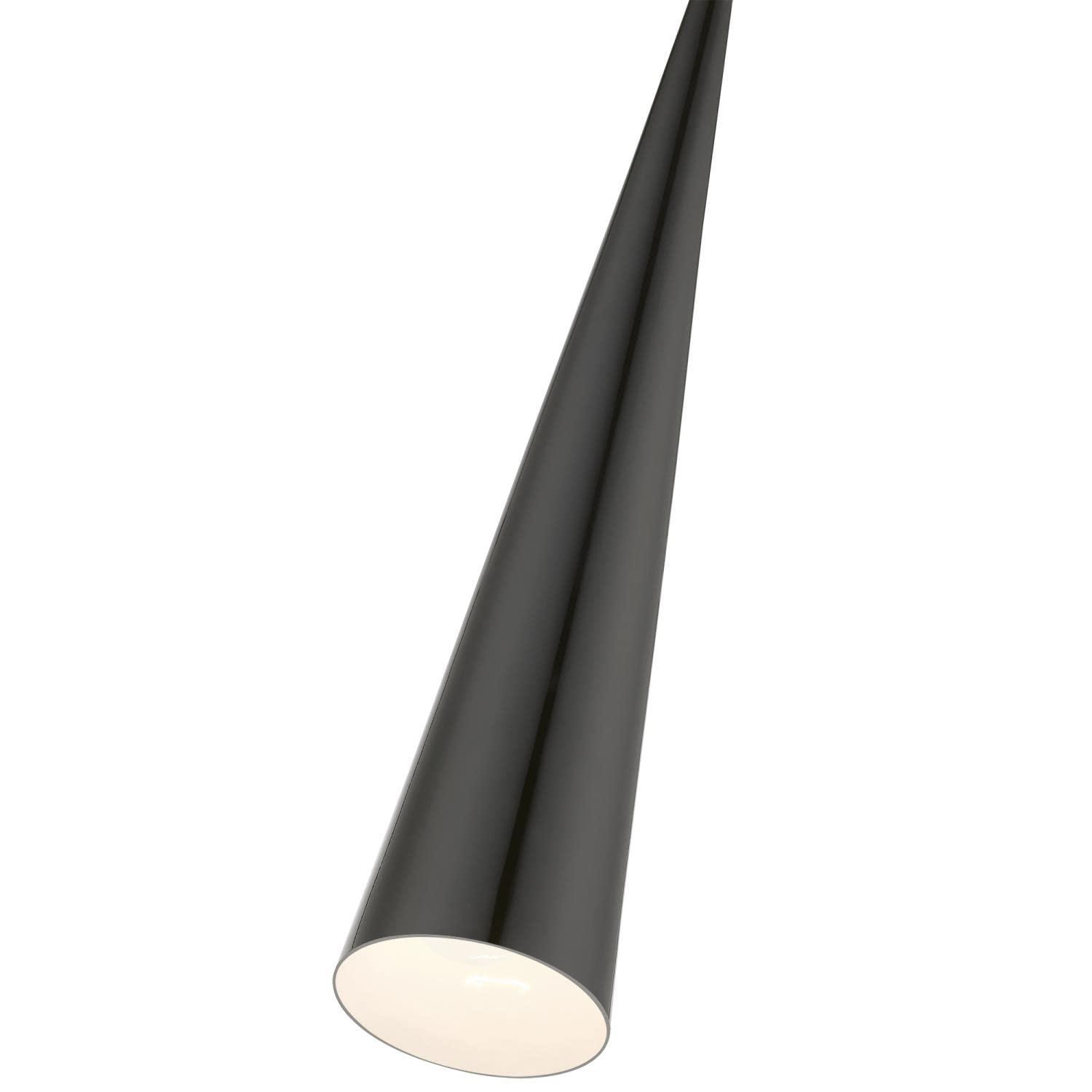 Livex Lighting Andes 1 - Light Pendant in  Shiny Black/Polished Chrome
