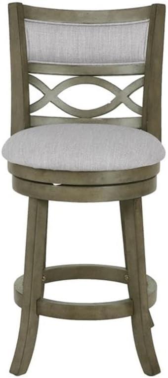 New Classic Furniture,Manchester 24" Solid Wood Counter Stool With Fabric Seat In Ant Gray