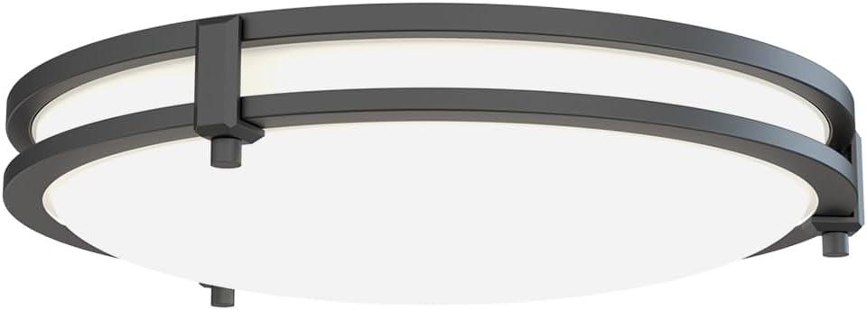 Matte Black Round LED Flush Mount Ceiling Light