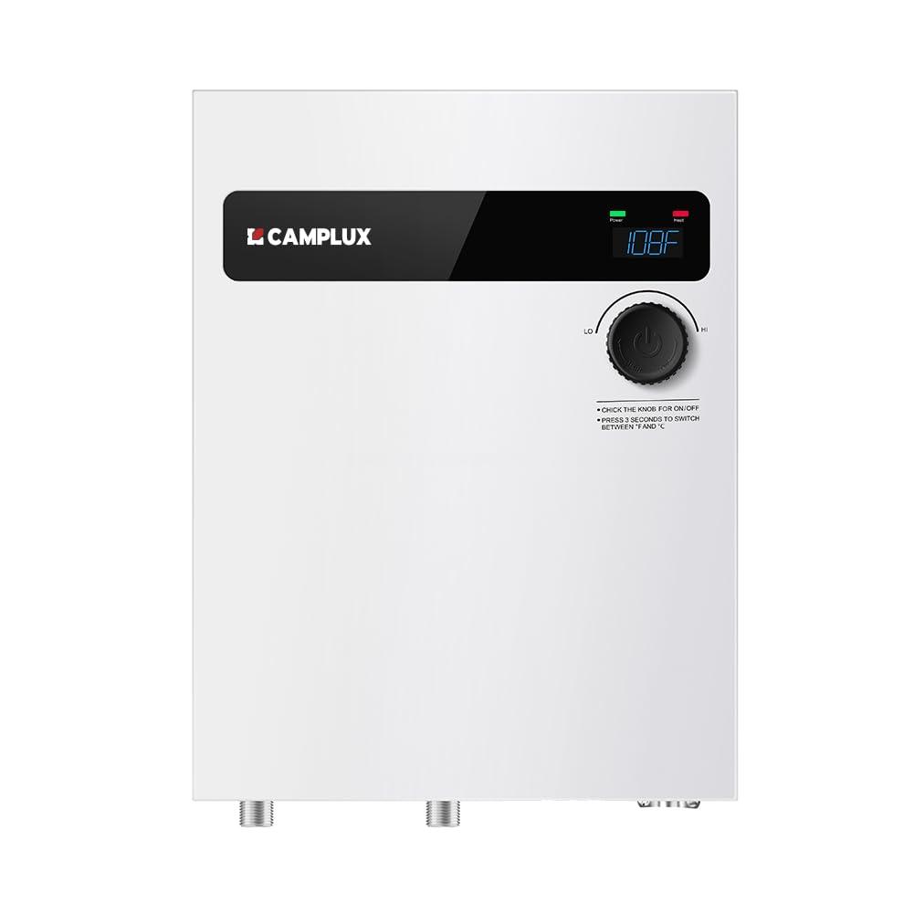 CAMPLUX 18KW 240V Electric Tankless Water Heater , Instant Hot Water Heater