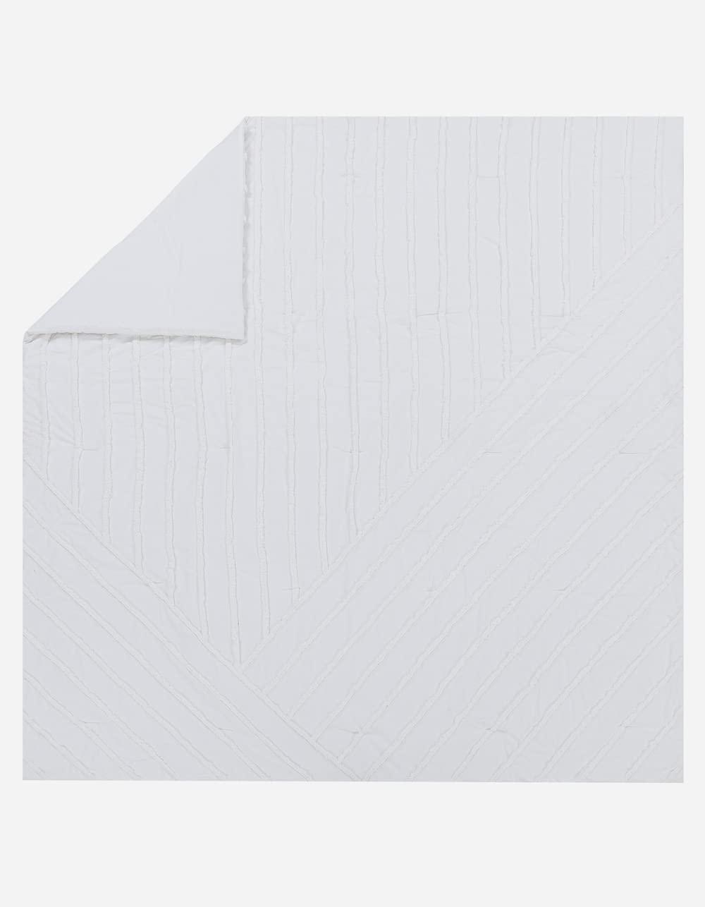 Laurel and Mayfair Cotton Ring Stitch Chevron / Zig Zag Comforter Set