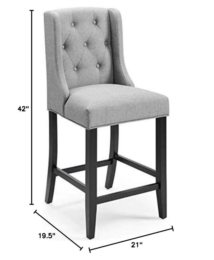 Modway Baronet Tufted Button Upholstered Fabric/Faux Leather Stool
