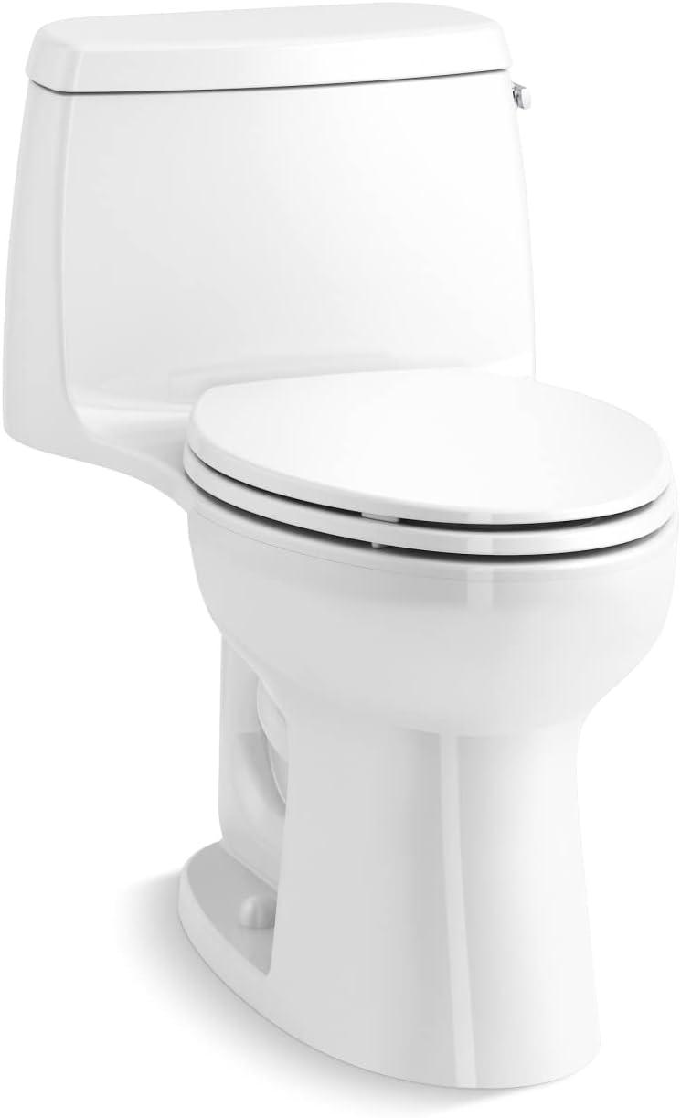 Santa Rosa White Compact Elongated One-Piece Toilet